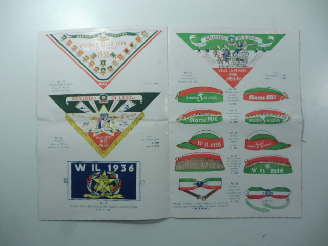 Bonetti Teresa Ratti, Milano. Articoli per coscritti. Vendita a parziale beneficio dei mutilatini di guerra. Nuovo catalogo per la classe 1936